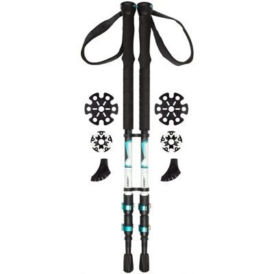 Bâtons de trekking Abbey - Pack de 2 - Bleu-Vert - Publicité Bâtons de trekking Abbey - Pack de 2 - Bleu-Vert - Publicité