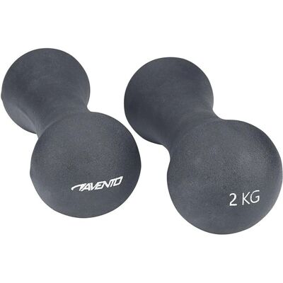 Avento 2x2kg Grijze Dumbbells - Dumbbells Avento 2x2kg Grijze Dumbbells - Dumbbells
