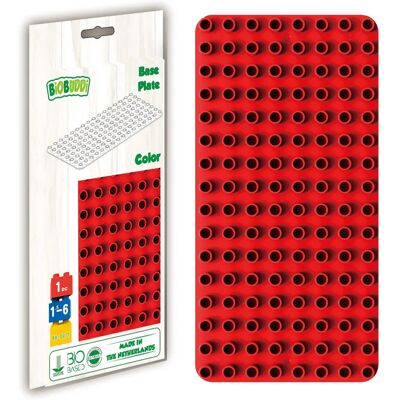 Base pour Constructions BIOBUDDI BB-0017 Rouge - Accessoire de jeu de construction - Publicité Base pour Constructions BIOBUDDI BB-0017 Rouge - Accessoire de jeu de construction - Publicité