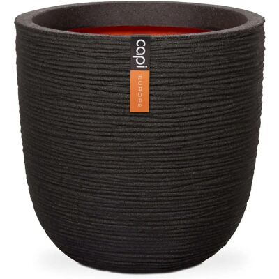 vidaXL KBLR933 Ribbed Schwarzer Blumentopf - Pflanzkübel vidaXL KBLR933 Ribbed Schwarzer Blumentopf - Pflanzkübel