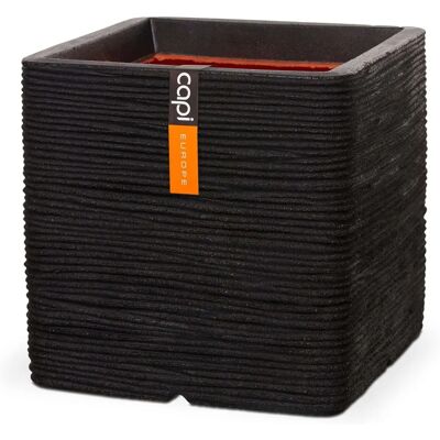 vidaXL Capi Quadrat Blumentopf Schwarz - Pflanzgefäß vidaXL Capi Quadrat Blumentopf Schwarz - Pflanzgefäß