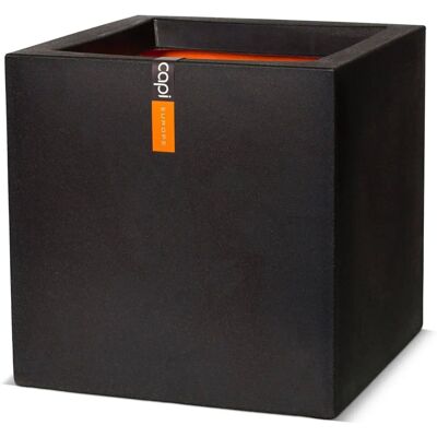 vidaXL Capi Pflanzkübel Quadratisch 50x50x50cm Schwarz - Blumentopf vidaXL Capi Pflanzkübel Quadratisch 50x50x50cm Schwarz - Blumentopf