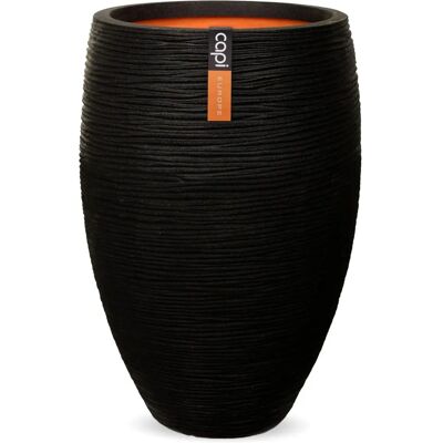 Capi Nature Rib Blumenübertopf - 45x72 cm - Schwarz Capi Nature Rib Blumenübertopf - 45x72 cm - Schwarz