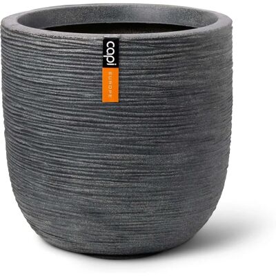 VidaXL Capi Bloempot Waste Rib - Bloempot - Grijs VidaXL Capi Bloempot Waste Rib - Bloempot - Grijs