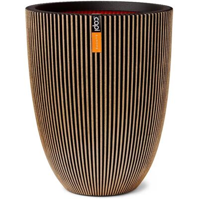 Capi Europe - Vaas Groove Elegant 46x58 cm Schwarz und Gold - Pflanzgefäß Capi Europe - Vaas Groove Elegant 46x58 cm Schwarz und Gold - Pflanzgefäß