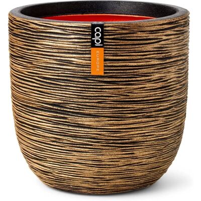 Capi Europe - Goldener Kunststoff-Rundtopf 43cm - Pflanzgefäß Capi Europe - Goldener Kunststoff-Rundtopf 43cm - Pflanzgefäß