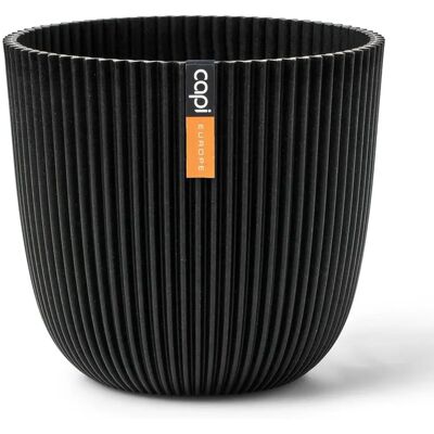 Capi Europe - Groove 25x23 - Zwart - Textiel - Bloempot Capi Europe - Groove 25x23 - Zwart - Textiel - Bloempot