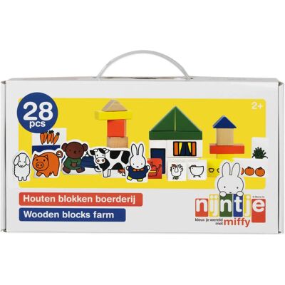 Nijntje Houten Boerderijblokken - Speelset Nijntje Houten Boerderijblokken - Speelset