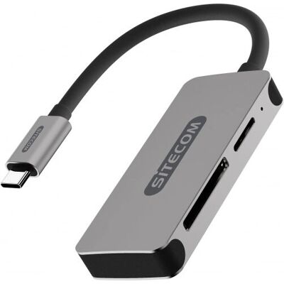 Lecteur de cartes Sitecom MD-066 - USB-C, Noir, Gris - Lecteur de mémoire externe - Publicité Lecteur de cartes Sitecom MD-066 - USB-C, Noir, Gris - Lecteur de mémoire externe - Publicité