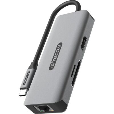 Sitecom CN-5503 Dunkelgrau USB-Hub - USB-C Multiport-Adapter Sitecom CN-5503 Dunkelgrau USB-Hub - USB-C Multiport-Adapter