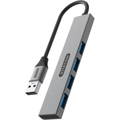 Sitecom CN-5004 USB 3.2 Hub - Zwart & Grijs Sitecom CN-5004 USB 3.2 Hub - Zwart & Grijs