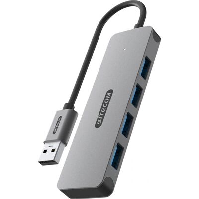 Sitecom CN-5005 USB Hub - 4x USB-C, 5000 Mbit/s, Grau Sitecom CN-5005 USB Hub - 4x USB-C, 5000 Mbit/s, Grau