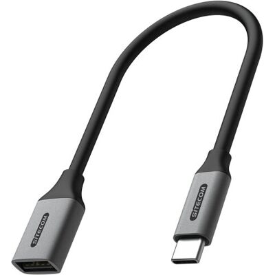 Câble USB Sitecom AD-1011 - 0,15m USB A à USB C Noir/Gris Câble USB Sitecom AD-1011 - 0,15m USB A à USB C Noir/Gris