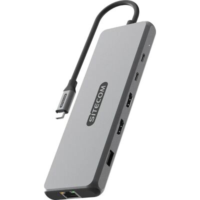 Sitecom CN-7001 USB-C Hub - 10-in-1, Dunkelgrau Sitecom CN-7001 USB-C Hub - 10-in-1, Dunkelgrau