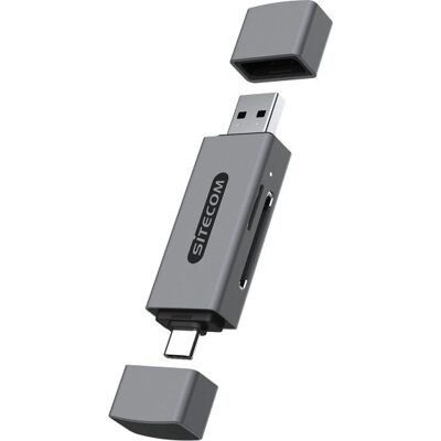 Sitecom - MD-1011 - USB-A/USB-C - SD/MicroSD - Lecteur de cartes Sitecom - MD-1011 - USB-A/USB-C - SD/MicroSD - Lecteur de cartes