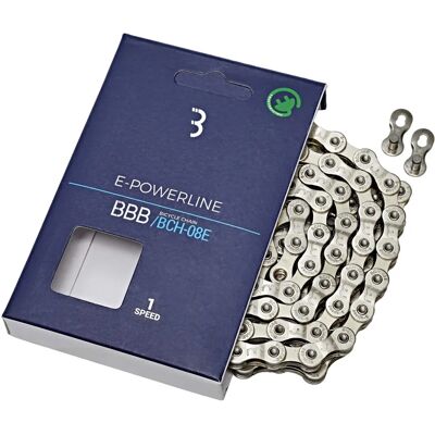 BBB E-powerline Fahrradkette - Nickel Single Speed - 136 Glieder BBB E-powerline Fahrradkette - Nickel Single Speed - 136 Glieder