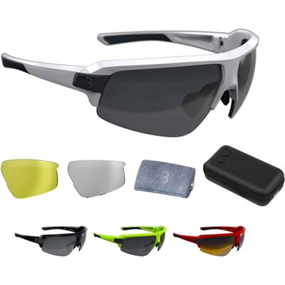 BBB Impulse Sportbrille Glänzend Weiß Rauch BBB Impulse Sportbrille Glänzend Weiß Rauch