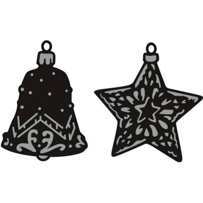 Marianne Design Tiny's Ornament Stjärna & Klocka - Skärform Marianne Design Tiny's Ornament Stjärna & Klocka - Skärform