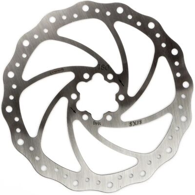 Rotor de vélo Elvedes SX18 - 180mm Argent - Publicité Rotor de vélo Elvedes SX18 - 180mm Argent - Publicité