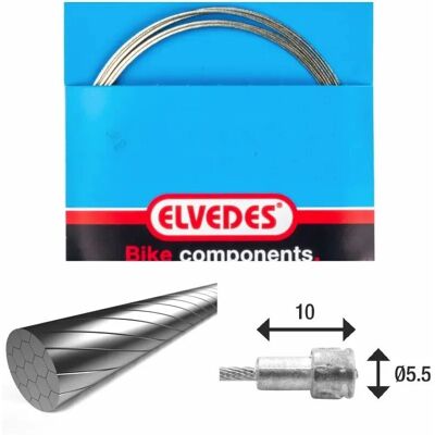 Elvedes Bremskabel 2250mm - Edelstahl, V-Nippel, Geringe Reibung Elvedes Bremskabel 2250mm - Edelstahl, V-Nippel, Geringe Reibung