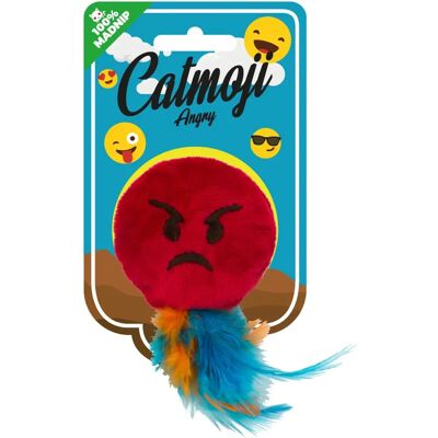 Catmoji Angry - Mjuk fleece, MadNip, 6cm - Katt leksak Catmoji Angry - Mjuk fleece, MadNip, 6cm - Katt leksak
