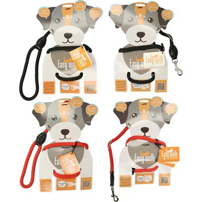 Easy Walk Hundegeschirr und Leine - Schwarz, Rot, 270-345cm Easy Walk Hundegeschirr und Leine - Schwarz, Rot, 270-345cm