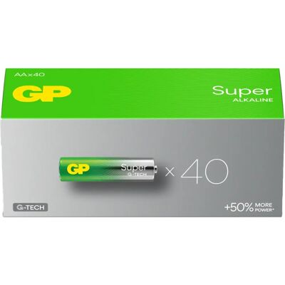 GP Batterien AA Alkaline Batterie - 40er Pack - Langlebige Energie GP Batterien AA Alkaline Batterie - 40er Pack - Langlebige Energie