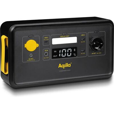 Aqiila Power Station S1000 - Bærbar Powerbank - Sort Aqiila Power Station S1000 - Bærbar Powerbank - Sort