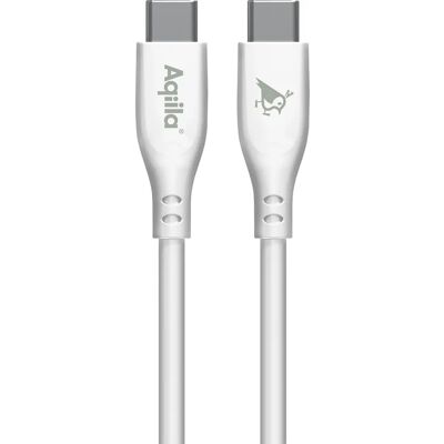 Aqiila Cablebird CS12 USB-C til USB-C Silikonkabel - 60W - Hvid Aqiila Cablebird CS12 USB-C til USB-C Silikonkabel - 60W - Hvid
