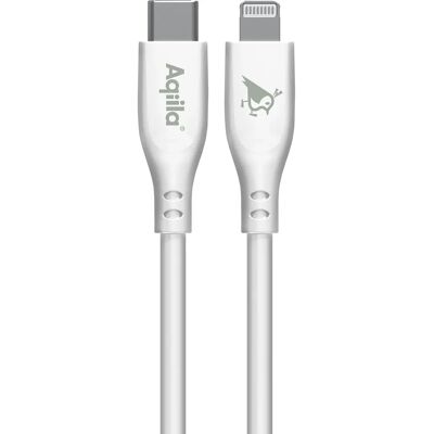 Aqiila Cablebird CS21 - USB-C & Lightning Kabel - 30W - Hvit Aqiila Cablebird CS21 - USB-C & Lightning Kabel - 30W - Hvit