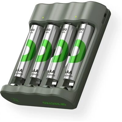GP Batterien B441 - 4x AAA Wiederaufladbare Batterien & USB-Ladegerät GP Batterien B441 - 4x AAA Wiederaufladbare Batterien & USB-Ladegerät