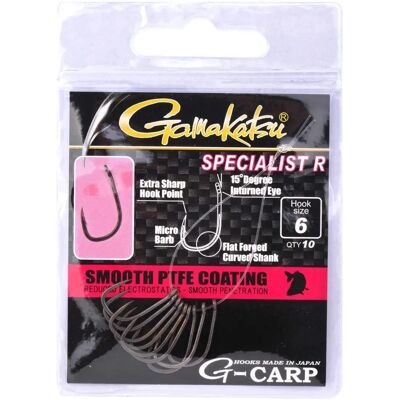 Gamakatsu G-carp Spécialiste R Crochet à Oeil Simple - Hameçon de Pêche - Publicité Gamakatsu G-carp Spécialiste R Crochet à Oeil Simple - Hameçon de Pêche - Publicité