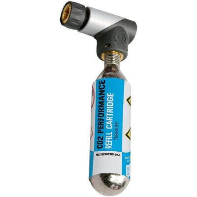 Pro Micro CO2 Napełniacz - Kompakt, 16g patrona, Presta/Schrader Pro Micro CO2 Napełniacz - Kompakt, 16g patrona, Presta/Schrader