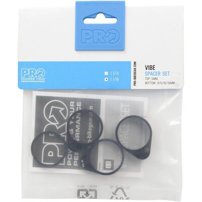 Espaciadores de dirección Pro Vibe 1 1/8 - Negro Espaciadores de dirección Pro Vibe 1 1/8 - Negro