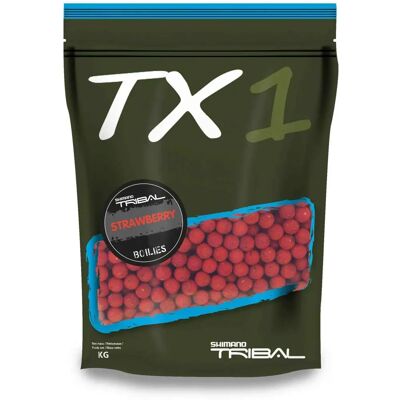 Shimano Strawberry Tx1 Boilies 1kg Rouge - Boilies - Publicité Shimano Strawberry Tx1 Boilies 1kg Rouge - Boilies - Publicité