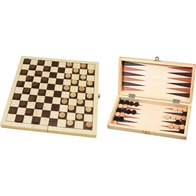 Ensemble Jeu de Dames et Backgammon Hot Games - 30mm - Compact - Publicité Ensemble Jeu de Dames et Backgammon Hot Games - 30mm - Compact - Publicité