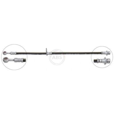 Tubo freno A.B.S. - 455mm, Banjo 10mm - Ricambio freni Tubo freno A.B.S. - 455mm, Banjo 10mm - Ricambio freni
