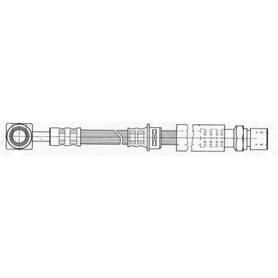 A.B.S. Tubo freno - 444mm, M10x1.0, Saab 9-5 A.B.S. Tubo freno - 444mm, M10x1.0, Saab 9-5