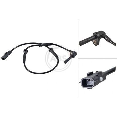 A.B.S. 31649 Wheel Speed Sensor for Renault - Active, Black A.B.S. 31649 Wheel Speed Sensor for Renault - Active, Black