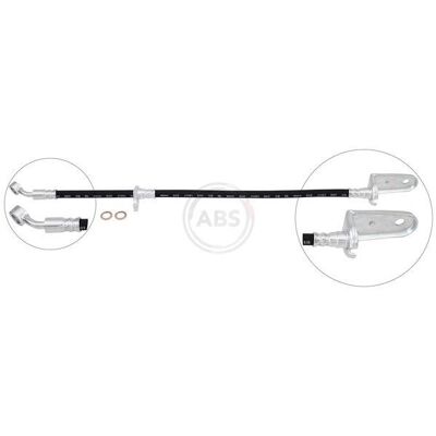 Tubo freno Honda Civic SL A.B.S. - 483mm, M10x1.0, Coppia Tubo freno Honda Civic SL A.B.S. - 483mm, M10x1.0, Coppia