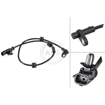 A.B.S. Wheel Speed Sensor - Active, 675mm, Black, 585mm Cable A.B.S. Wheel Speed Sensor - Active, 675mm, Black, 585mm Cable