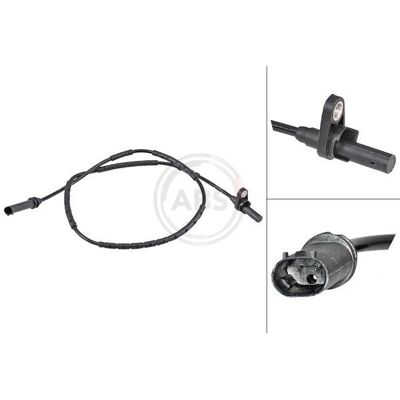 Sensore velocità ruota A.B.S. 31846 - Attivo, 925mm, Nero Sensore velocità ruota A.B.S. 31846 - Attivo, 925mm, Nero