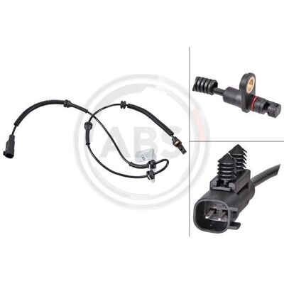 ALVADI 31822 ABS-sensor - Aktiv, Sort, 910mm - ABS sensor ALVADI 31822 ABS-sensor - Aktiv, Sort, 910mm - ABS sensor