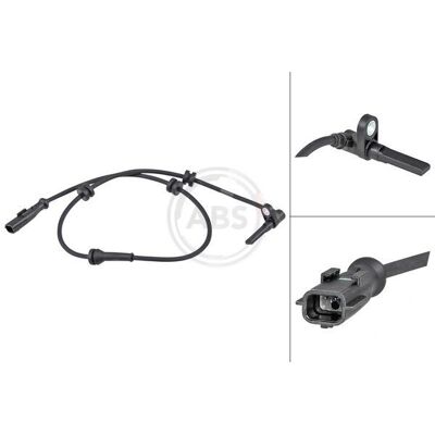 Sensore Velocità Ruota Renault A.B.S. - Anteriore, Nero, 755mm Sensore Velocità Ruota Renault A.B.S. - Anteriore, Nero, 755mm