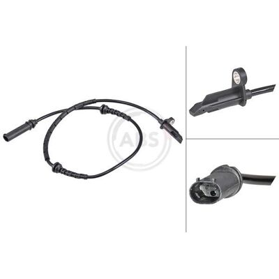 A.B.S. 31056 Hjulhastighedssensor - Aktiv, 725mm, Sort, BMW, Mini A.B.S. 31056 Hjulhastighedssensor - Aktiv, 725mm, Sort, BMW, Mini