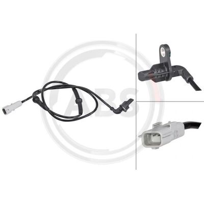 A.B.S. 31869 Raddrehzahlsensor - Dacia, Renault A.B.S. 31869 Raddrehzahlsensor - Dacia, Renault