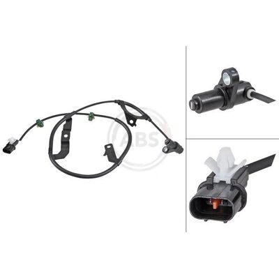 A.B.S. 31911 Raddrehzahlsensor - Raddrehzahlsensor, Schwarz, 1220mm A.B.S. 31911 Raddrehzahlsensor - Raddrehzahlsensor, Schwarz, 1220mm
