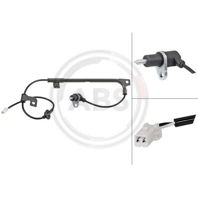 A.B.S. 31934 ABS Sensor - Passiv, 990mm, Vit - ABS-sensor A.B.S. 31934 ABS Sensor - Passiv, 990mm, Vit - ABS-sensor