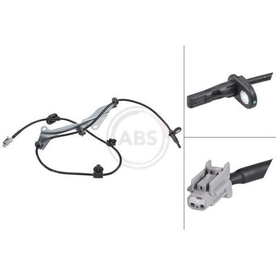 A.B.S. Wheel Speed Sensor - Active, Gray, 990mm - Wheel Speed Sensor A.B.S. Wheel Speed Sensor - Active, Gray, 990mm - Wheel Speed Sensor
