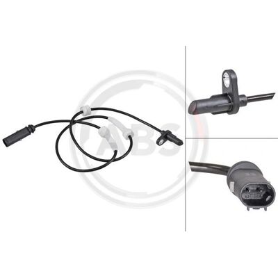 A.B.S. 32000 Raddrehzahlsensor - Aktiv, 900mm, Schwarz, BMW Serie 5-8 A.B.S. 32000 Raddrehzahlsensor - Aktiv, 900mm, Schwarz, BMW Serie 5-8